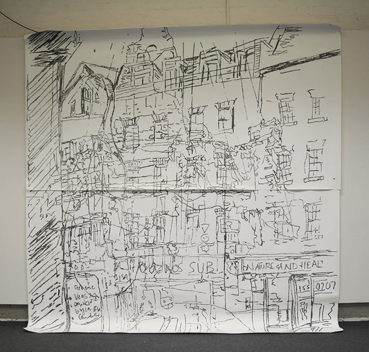 Drury Lane, London - large scale graphite drawing