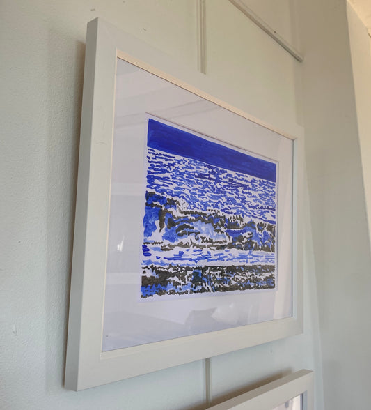 Southwold seascape - sepia & ultramarine image 1