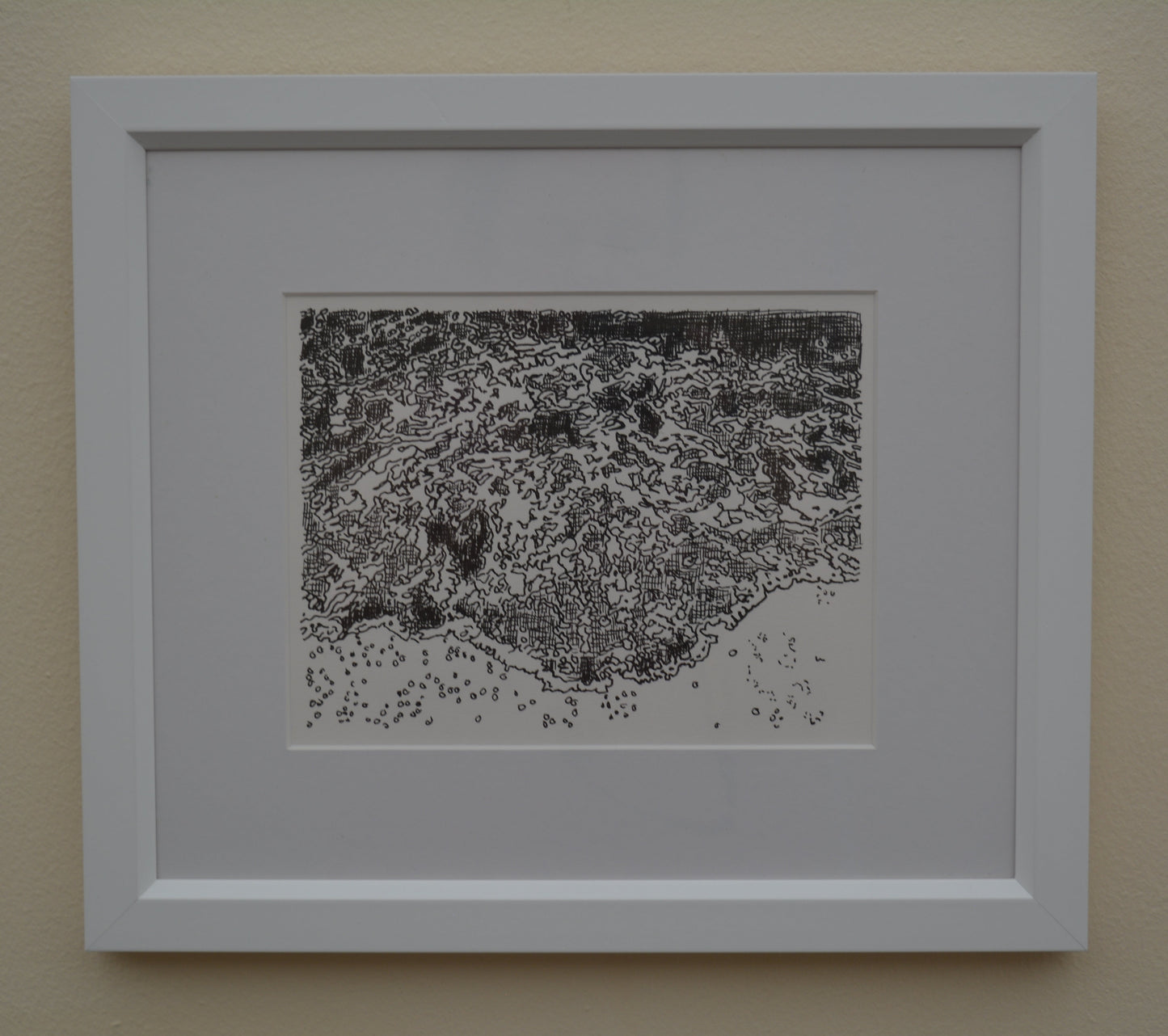 Suffolk Tide III, Southwold - pen drawing