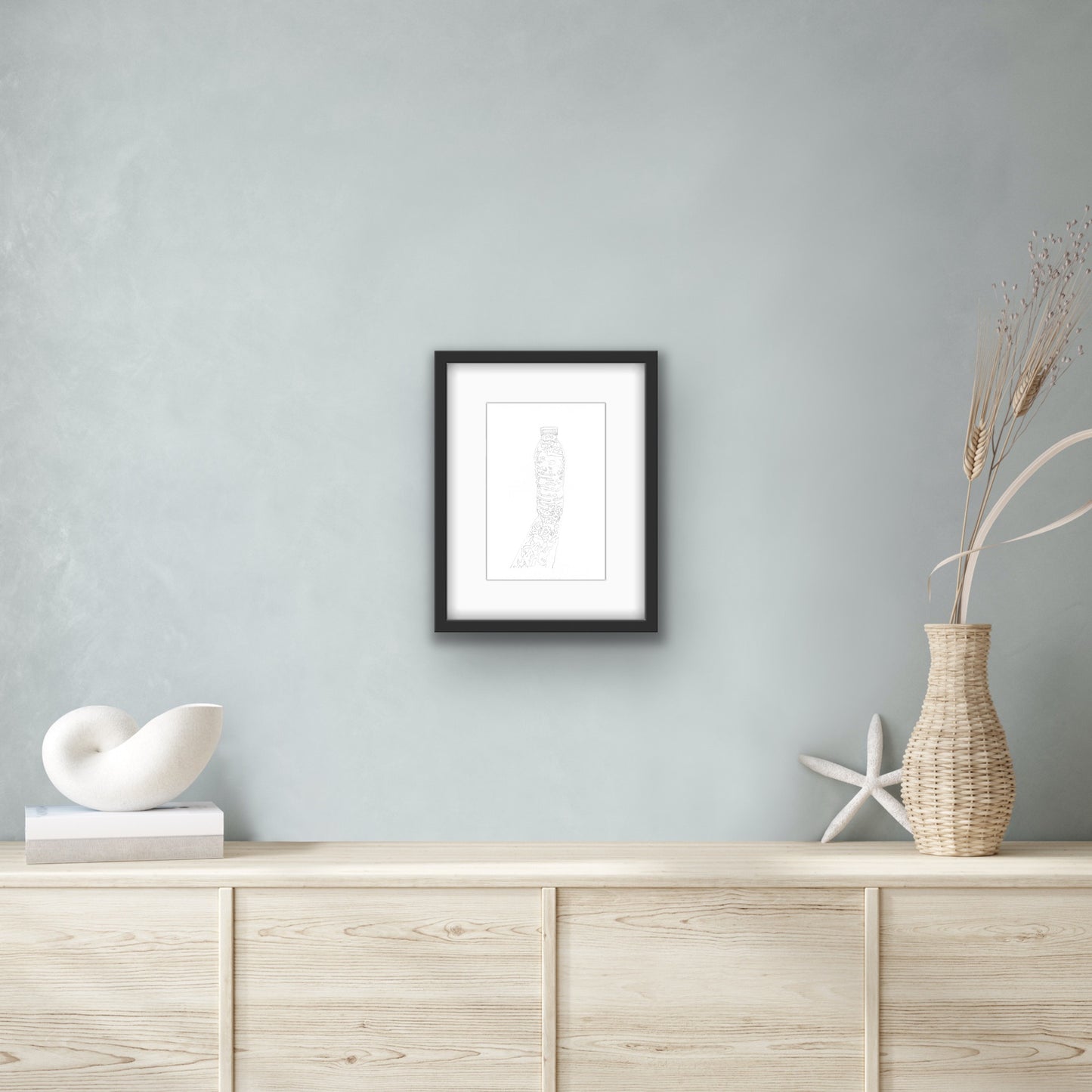 Water Bottle - graphite drawing